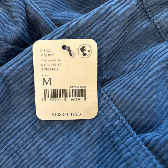 Free People/We the Free Modern Love Slouchy Corduroy Pants in Blue Size M. NWT - Picture 4 of 8